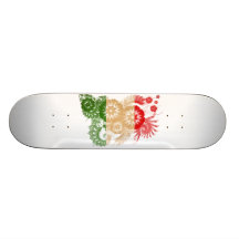 Drapeau de l'Italie Plateaux De Planche À Roulettes