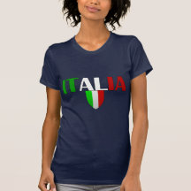 Drapeau de logo de l'Italie de bouclier de l'Itali T-shirts