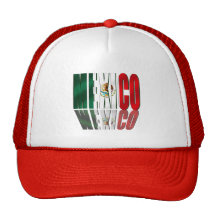 Drapeau de logo de réflexion du Mexique pour des M Casquette