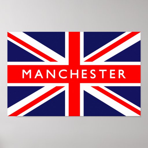 Drapeau de Manchester R-U Poster | Zazzle