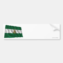 Drapeau de ondulation d'Andalucía Autocollant Pour Voiture