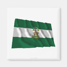 Drapeau de ondulation d'Andalucía Magnets