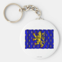 Drapeau de ondulation de Franche-Comté Porte-clé