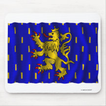 Drapeau de ondulation de Franche-Comté Tapis De Souris