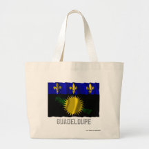 Drapeau de ondulation de la Guadeloupe avec le nom Sac Fourre-tout
