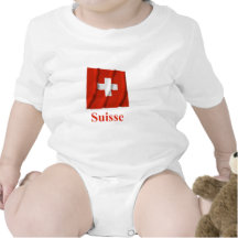 Drapeau de ondulation de la Suisse avec le nom en  Barboteuse