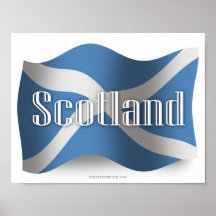 Drapeau de ondulation de l'Ecosse Posters