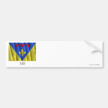 Drapeau de ondulation de variété avec le nom autocollants pour voiture