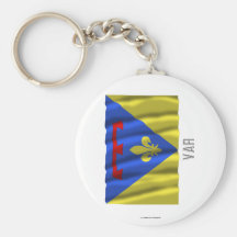 Drapeau de ondulation de variété avec le nom porte-clé