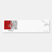 Drapeau de ondulation de Vendée avec le nom Autocollant Pour Voiture