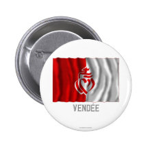 Drapeau de ondulation de Vendée avec le nom Badges Avec Agrafe