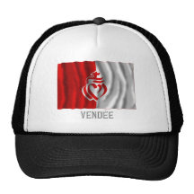 Drapeau de ondulation de Vendée avec le nom Casquette