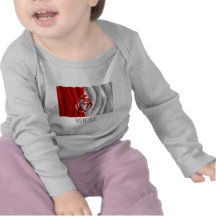 Drapeau de ondulation de Vendée avec le nom T-shirt