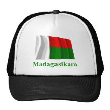 Drapeau de ondulation du Madagascar avec le nom da Casquette De Camionneur
