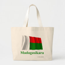 Drapeau de ondulation du Madagascar avec le nom da Sac Fourre-tout