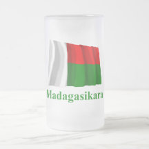 Drapeau de ondulation du Madagascar avec le nom da Mugs