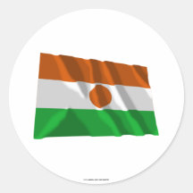 Drapeau de ondulation du Niger Autocollants