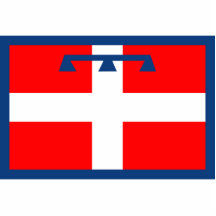 Drapeau de Piemonte, Italie Photo En Relief