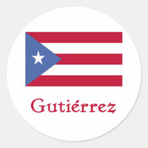 Drapeau de Portoricain de Gutiérrez Autocollants