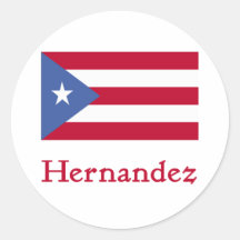 Drapeau de Portoricain de Hernandez Adhésifs Ronds