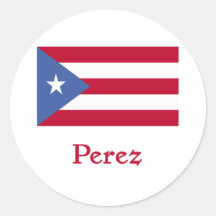Drapeau de Portoricain de Perez Adhésif