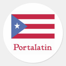 Drapeau de Portoricain de Portalatin Autocollant