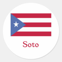 Drapeau de Portoricain de Soto Autocollants