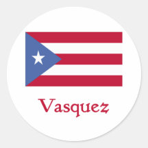 Drapeau de Portoricain de Vasquez Autocollant
