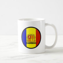 Drapeau de qualité de rondeau de l'Andorre Tasse