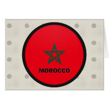 Drapeau de qualité de rondeau du Maroc Carte De Vœux