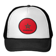 Drapeau de qualité de rondeau du Maroc Casquette De Camionneur