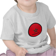 Drapeau de qualité de rondeau du Maroc T-shirt
