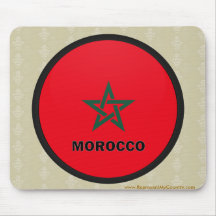 Drapeau de qualité de rondeau du Maroc Tapis De Souris