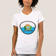 Drapeau de qualité de rondeau du Saint-Marin T-shirts