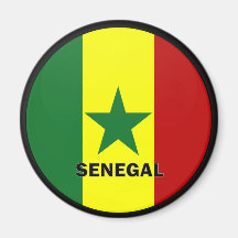 Drapeau de qualité de rondeau du Sénégal Aimants