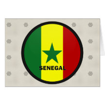 Drapeau de qualité de rondeau du Sénégal Carte De Vœux