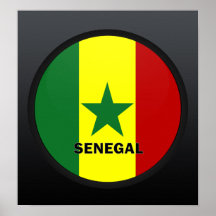 Drapeau de qualité de rondeau du Sénégal Poster