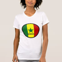Drapeau de qualité de rondeau du Sénégal T-shirts