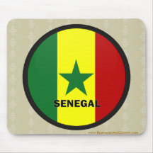 Drapeau de qualité de rondeau du Sénégal Tapis De Souris