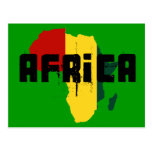Drapeau de Rasta de reggae de l'Afrique de carte d Cartes Postales