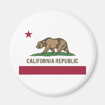 Drapeau de République de la Californie - couleur Magnets