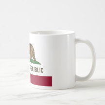 Drapeau de République de la Californie - couleur Mug À Café