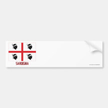 Drapeau de Sardegna avec le nom Adhésif Pour Voiture