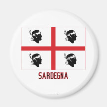 Drapeau de Sardegna avec le nom Magnets