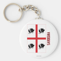 Drapeau de Sardegna avec le nom Porte-clefs
