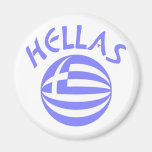 Drapeau de sphère de l'Hellade Magnets