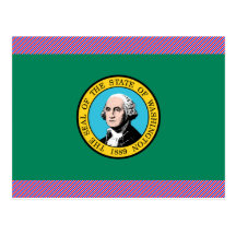 Drapeau de Washington Carte Postale