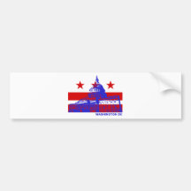 Drapeau de Washington DC Autocollant Pour Voiture