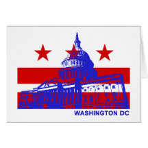 Drapeau de Washington DC Carte De Vœux