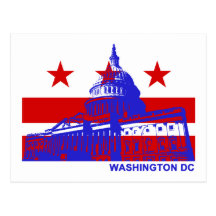 Drapeau de Washington DC Carte Postale